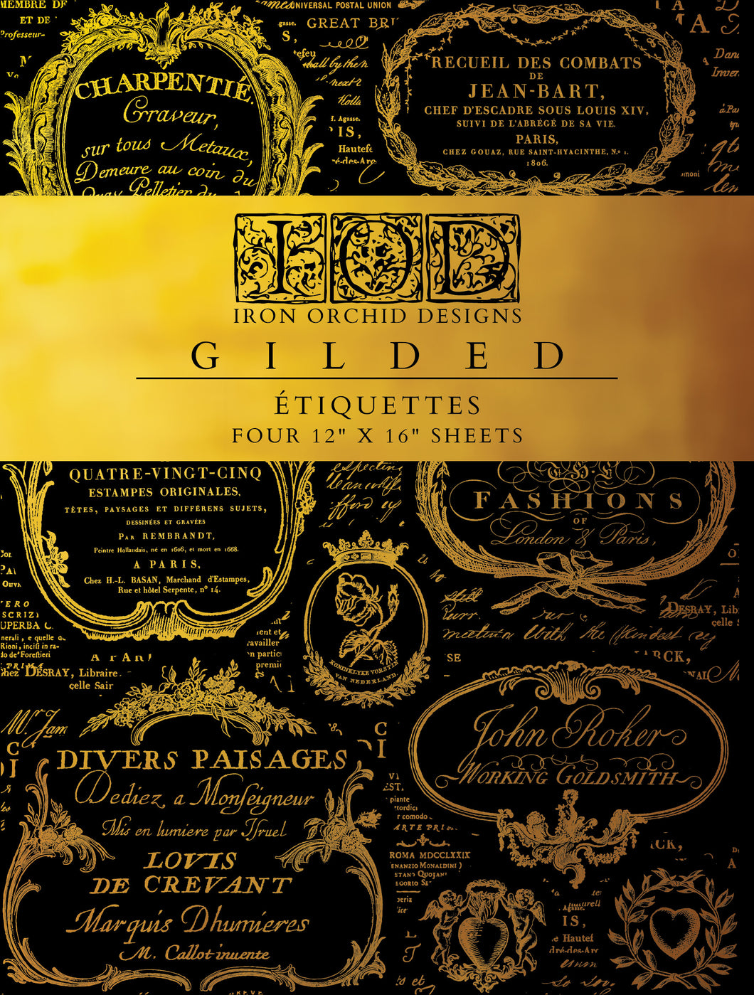 IOD Etiquettes Gold Foil Transfer