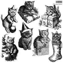 Load image into Gallery viewer, IOD Christmas Kitties 12 X 12 Stamp
