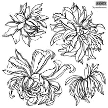 Load image into Gallery viewer, IOD Chrysanthemum DECOR STAMP  (2 sheets) 12 × 12
