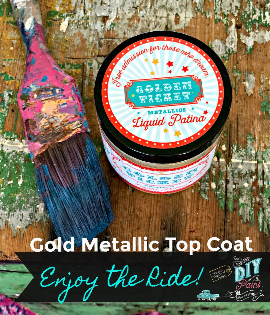 DIY Golden Ticket Liquid Patina