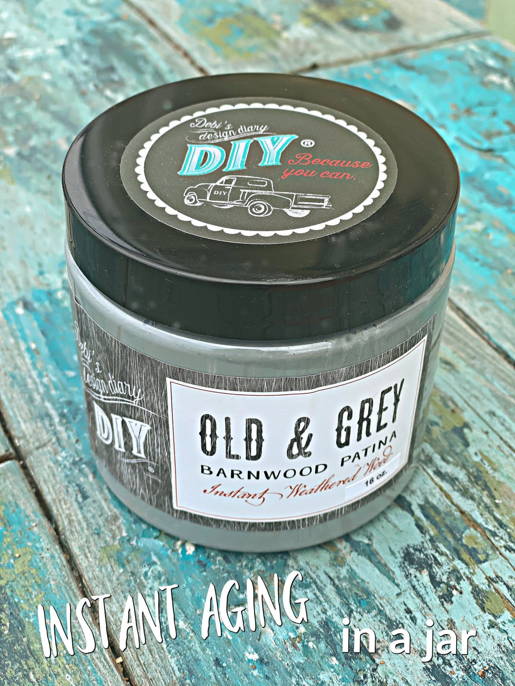 DIY Old and Grey Liquid Patina