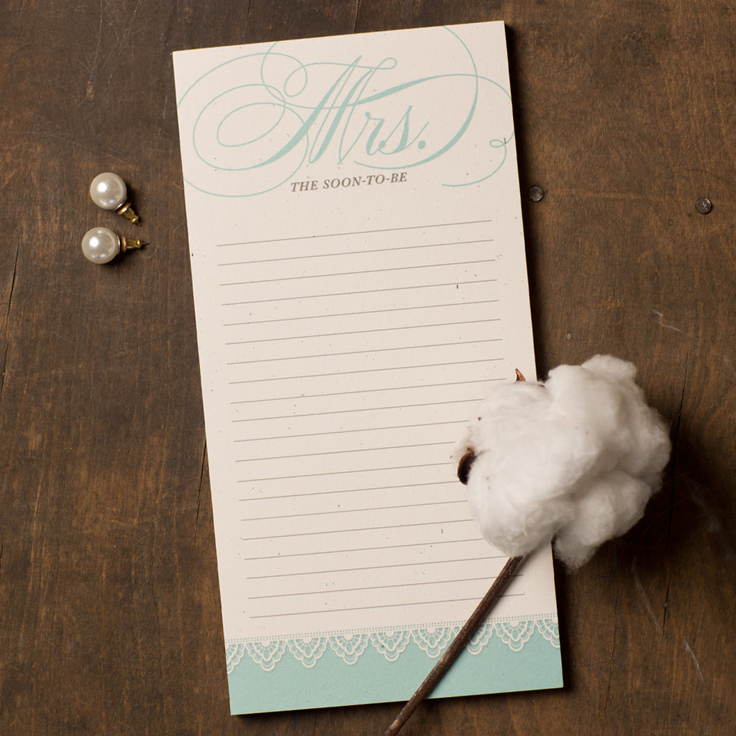 Mrs. Soon-to-Be Notepad